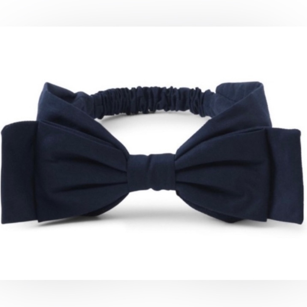 Janie And Jack Girls Cotton Navy Blue Bow Headband Onesize